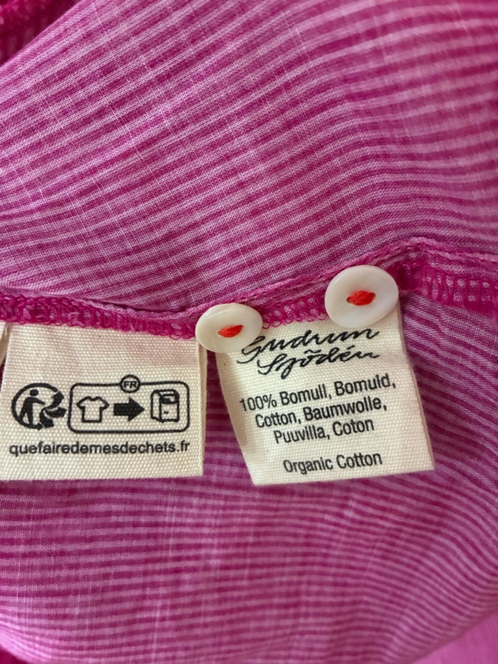 GUDRUN SJODEN NWOT Sjoden Fuchsia Tunic Dress Organic ethically made! - Picture 11 of 12